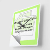 Skrap-book Quadratische Wanduhr (Winkel)