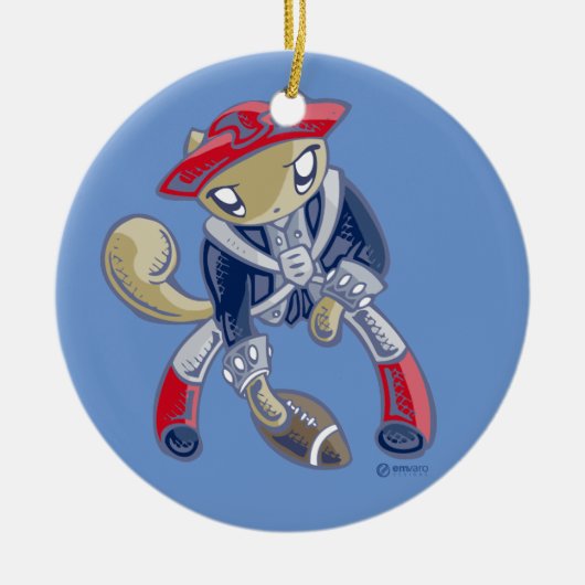 Skribbles: Go Patriots Keramik Ornament (Vorne)