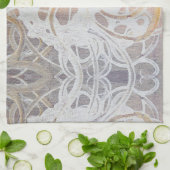 Skribbles: Kaffee + Träume Geschirrtuch (Gefaltet)