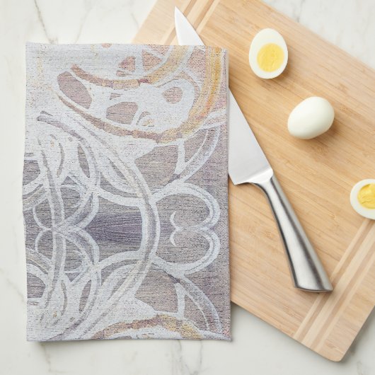 Skribbles: Kaffee + Träume Geschirrtuch (Viertel Falte)