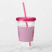 Skribbles: Wort-Kaffee-Glück (Rosa) Acryltrinkbecher (Links)