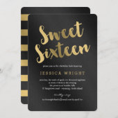 Skript-16 . Geburtstag-Party Einladungen anzeigen (Vorne/Hinten)