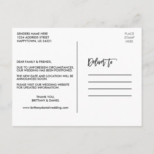 Skript 4 Foto ändern Datum ändern Postkarte (Rückseite)