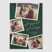 Skript 4 Foto Collage glücklichsten Urlaub Magneti Magnetkarte (Vorderseite)