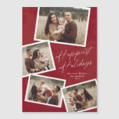 Skript 4 Foto Collage glücklichsten Urlaub Magneti Magnetkarte (Vorderseite)