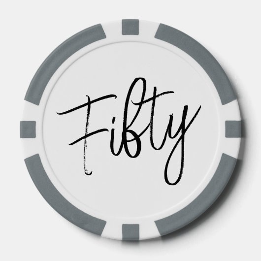 Skript 50. Geburtstag Pokerchips (Vorderseite)
