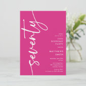 Skript 70. Geburtstag Einladung (Stehend Vorderseite)