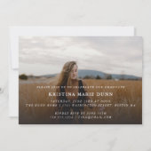 Skript-Abschluss-Party für Foto auf 2 Seiten Einladung (Rückseite)