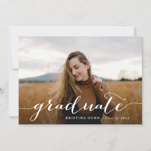 Skript-Abschluss-Party für Foto auf 2 Seiten Einladung