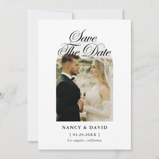 Skript Ach Foto Hochzeit Termin speichern Save The Date (Vorderseite)