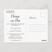 Skript ändern Datum verschoben Rustikales Holz Postkarte (Rückseite)