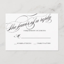 Skript-Antwortkarte geblüht RSVP Karte