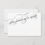 Skript-Antwortkarte geblüht RSVP Karte (Rückseite)