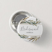 Skript-Aquarell-rustikale schicke Button (Vorne & Hinten)