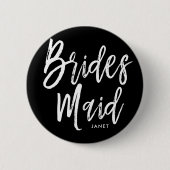 Skript-Art-kundenspezifische Hochzeit der Button (Vorderseite)