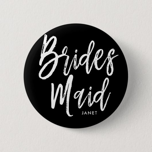 Skript-Art-kundenspezifische Hochzeit der Button (Vorderseite)