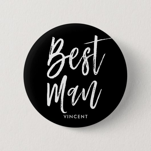 Skript-Art-kundenspezifische Hochzeit des Button (Vorderseite)