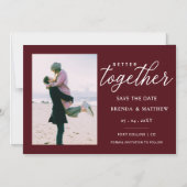 Skript besser Gemeinsam Minimales einfaches Foto Magneteinladung (Vorderseite)