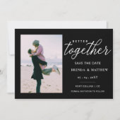 Skript besser Minimalistisches einfaches Foto Save The Date (Vorderseite)