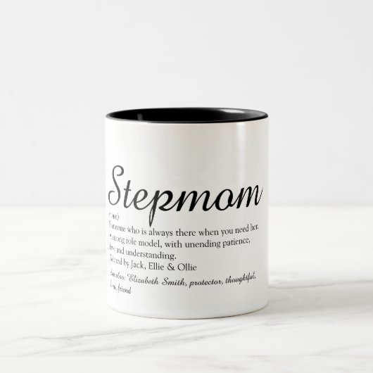 Skript Beste je Stepmutter, Stepmutter Definition Zweifarbige Tasse (Mittel)