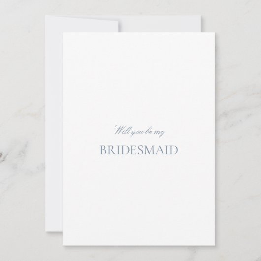 Skript Blue & White Bridesmaid Vorschlagskarte Save The Date (Vorderseite)