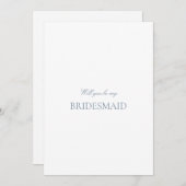Skript Blue & White Bridesmaid Vorschlagskarte Save The Date (Vorne/Hinten)