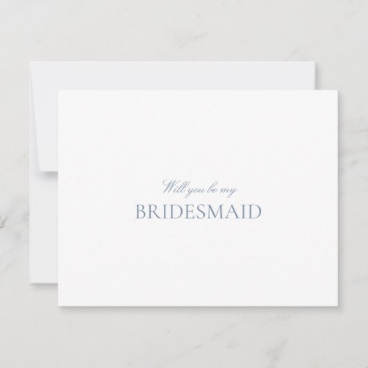 Skript Blue & White Bridesmaid Vorschlagskarte Save The Date (Vorderseite)