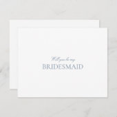 Skript Blue & White Bridesmaid Vorschlagskarte Save The Date (Vorne/Hinten)