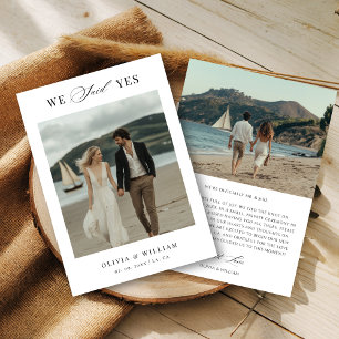 Skript Boho Moderne Strandhochzeit Wir haben Ja ge Ankündigung