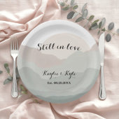 Skript Boho Wasserfarbe Berg Pappteller