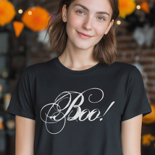 Skript Boo Elegant Gruselig Halloween T-Shirt