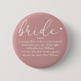 Skript Braut Definition, Brautparty, Hochzeit Button