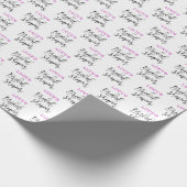 Skript-Brautparty Geschenkpapier (Ecke)