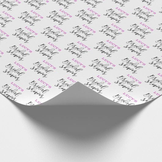 Skript-Brautparty Geschenkpapier (Ecke)