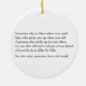 Skript Brother definiert Welt als Beste aller Zeit Keramik Ornament (Hinten)