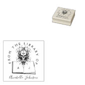 Skript "Buchen aus der Bibliothek Goth Skull" Gummistempel (Stempel)