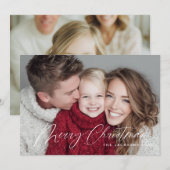 Skript Chic Frohe Weihnachten Design (Vorne/Hinten)