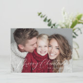 Skript Chic Frohe Weihnachten Design (Stehend Vorderseite)