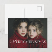 Skript Chic Frohe Weihnachten Design (Vorne/Hinten)