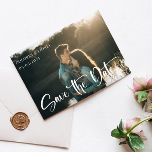 Skript Couple Foto Save the Date Einladung