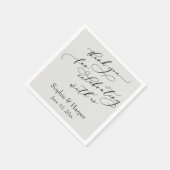 Skript Danke, dass Sie mit uns Grau gefeiert haben Serviette (Ecke)