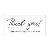 Skript Danke, Name Gummistempel (Prägung)