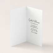 Skript, das moderne Fotografie beschriftet Visitenkarten (Innenseite)