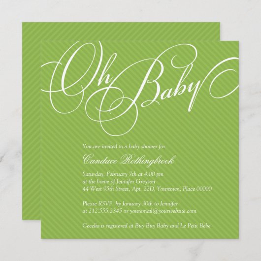 Skript-Diagonalen in der Limonen Einladung (Vorne/Hinten)