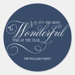 Skript die schönste Zeit des Jahres Urlaub Runder Aufkleber