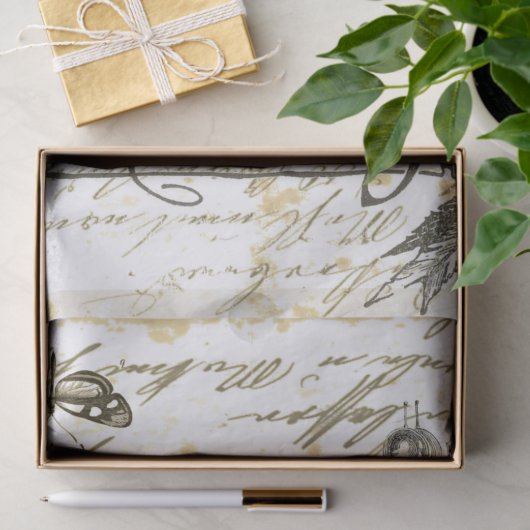 Skript-Digital-Collage Decoupage Seidenpapier (Geschenk)