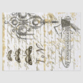 Skript-Digital-Collage Decoupage Seidenpapier (Vorderseite)