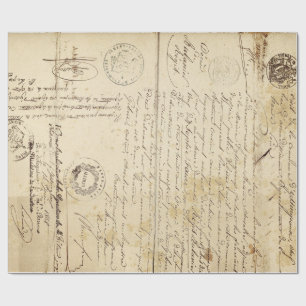 Skript-Dokumenten-Möbel Decoupage Papier Geschenkpapier