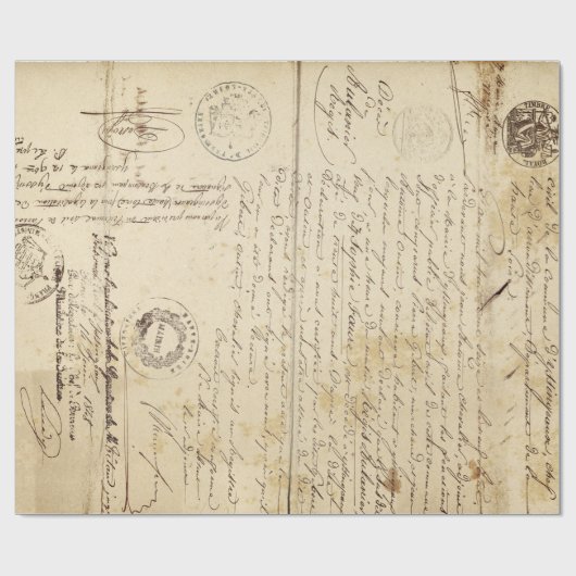 Skript-Dokumenten-Möbel Decoupage Papier Geschenkpapier (Flach)