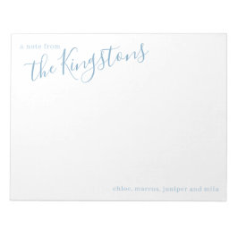 Skript-Editor für dumpfe blaue Familienname Notizblock